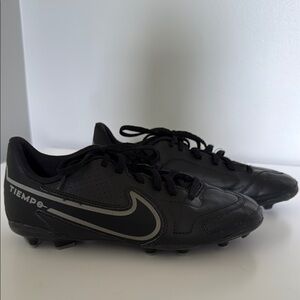 Nike Tiempo Black Soccer Cleats